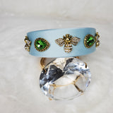 Opal bee wide rhinestone headband