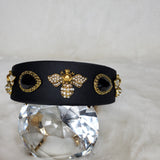 Opal bee wide rhinestone headband